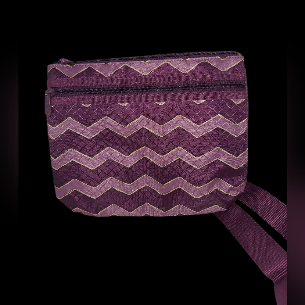 Thirty-One Purple Chevron Crossbody Bag
